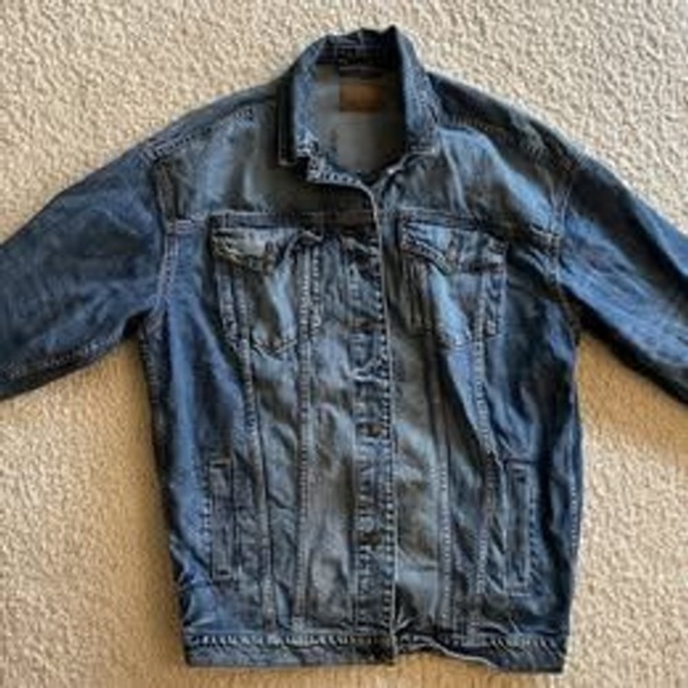 American Eagle Blue Denim Jean Jacket Men S